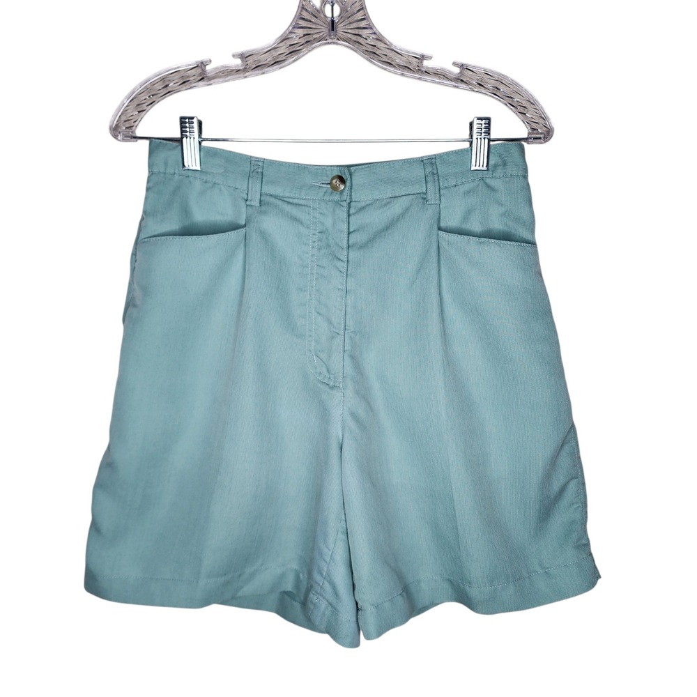 Adidas Womens High Waisted Golf‎ Shorts Sage Green Tencel Blend Size 8